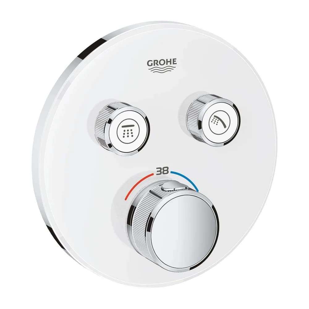 Grohe Grohtherm Smartcontrol Brausethermostat 29151LS0, moon white, 2 Absperrventile