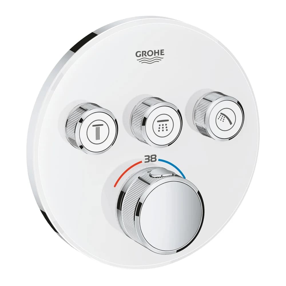 Grohe Grohtherm Smartcontrol Brausethermostat 29904LS0, moon white, mit 3 Absperrventilen