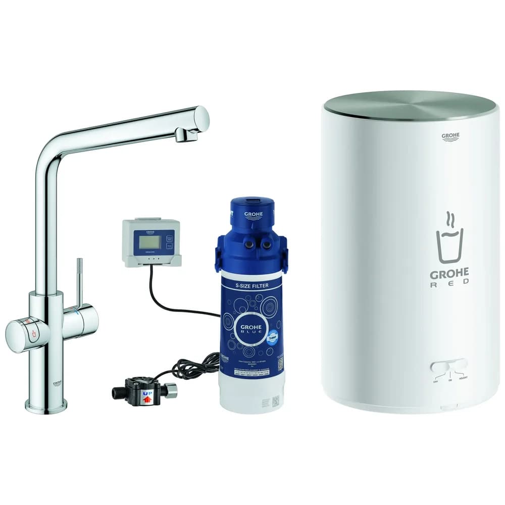 Grohe Küchenarmatur Red Duo L-Auslauf Boiler M