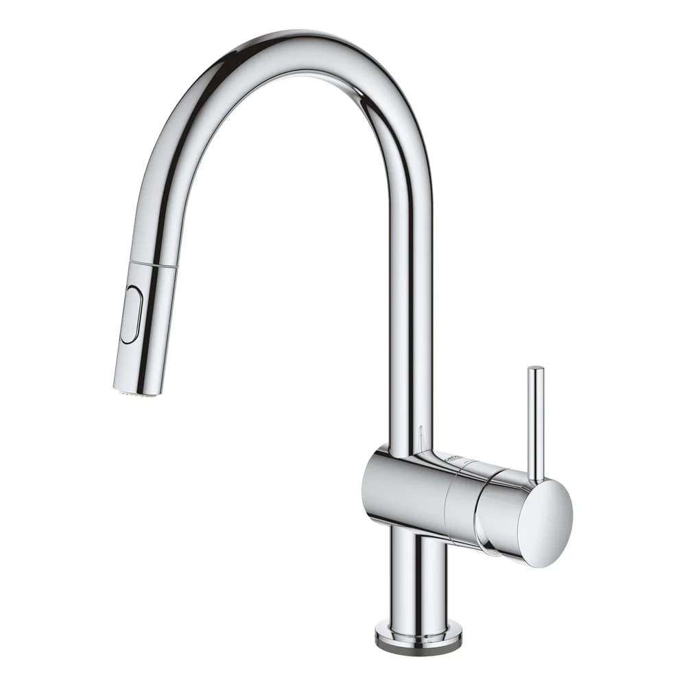 Grohe Küchenarmatur Minta Touch, C-Auslauf Dualbrause Laminarstrahl