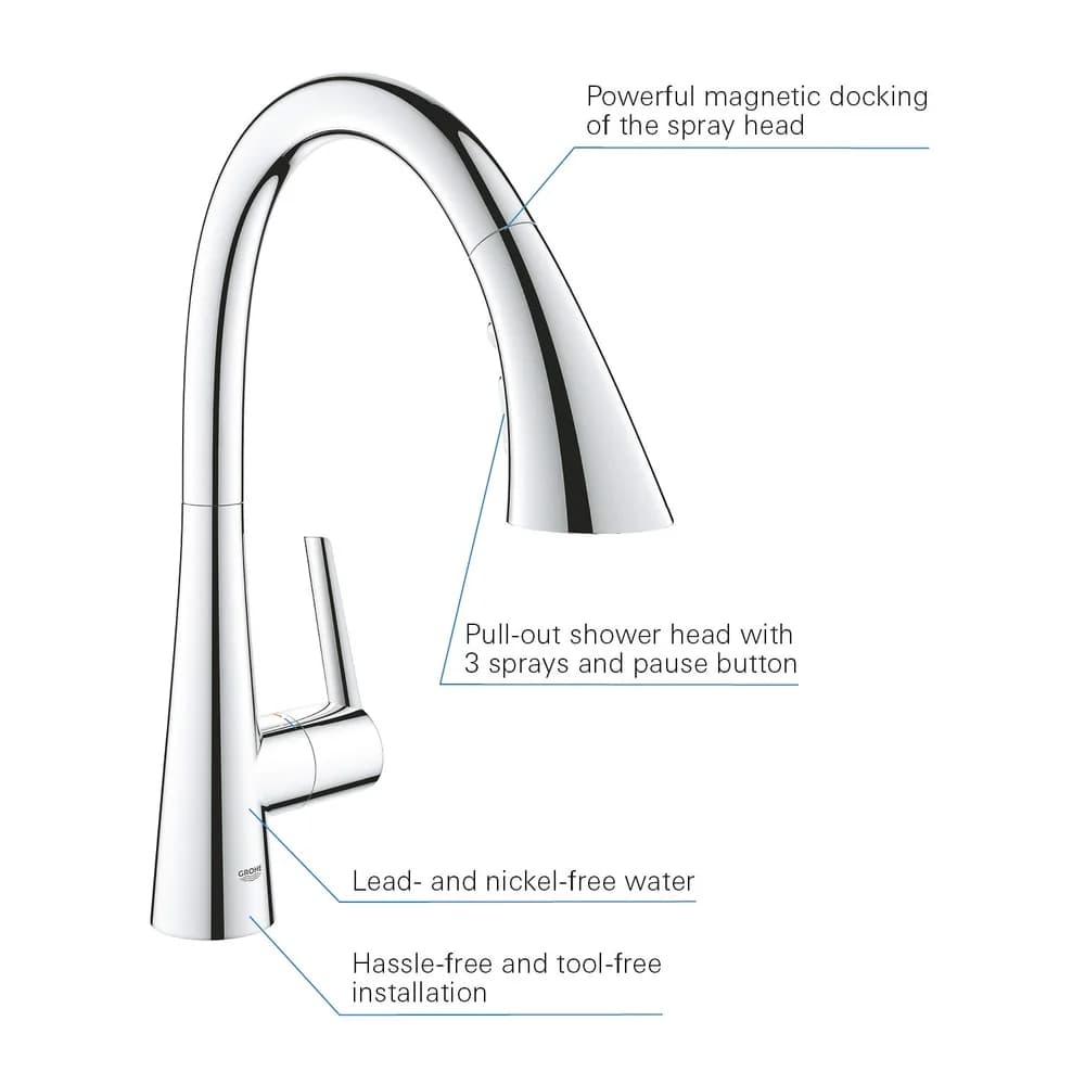 GROHE Zedra, Chrom, 1 Stück(e) - Silber