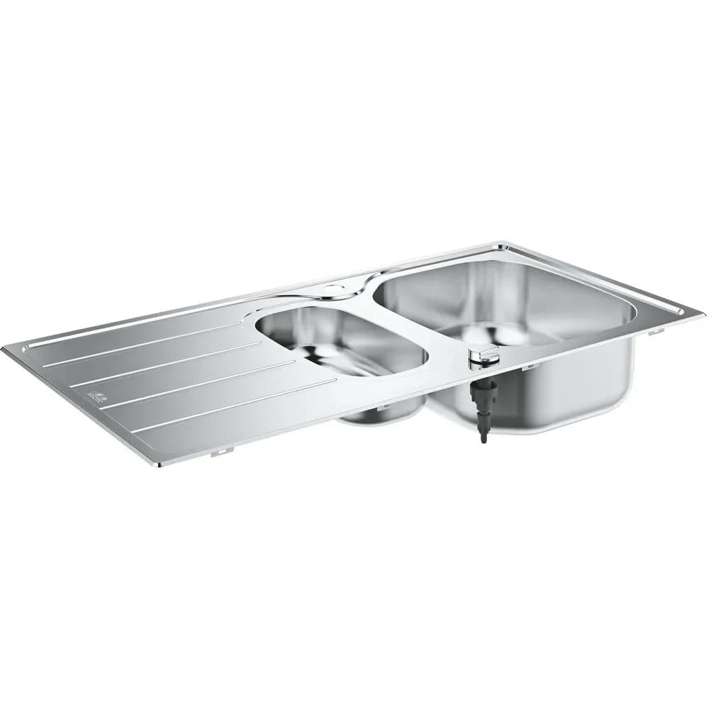 Edelstahlspüle Grohe K200 mit 1,5 Becken reversibel BxT: 965x500 mm