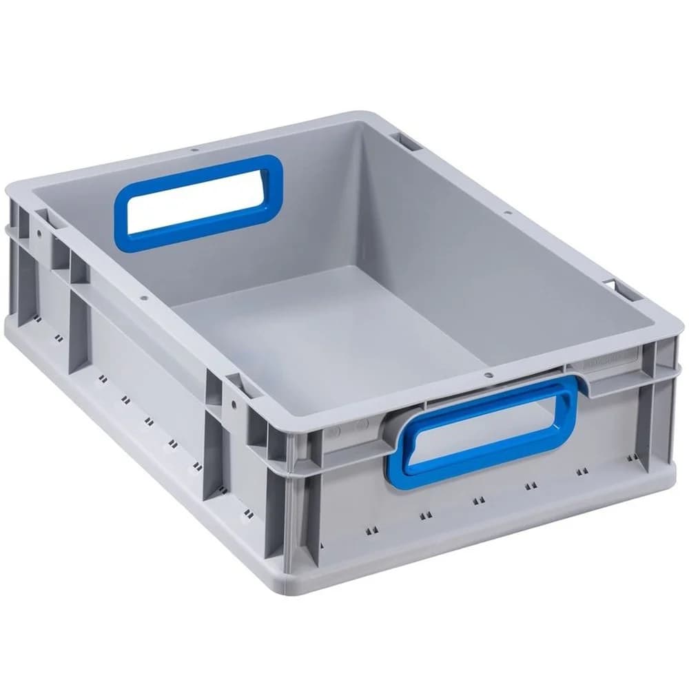 ALLIT EuroBox 412 400x300x120mm Griffe offen grau/blau
