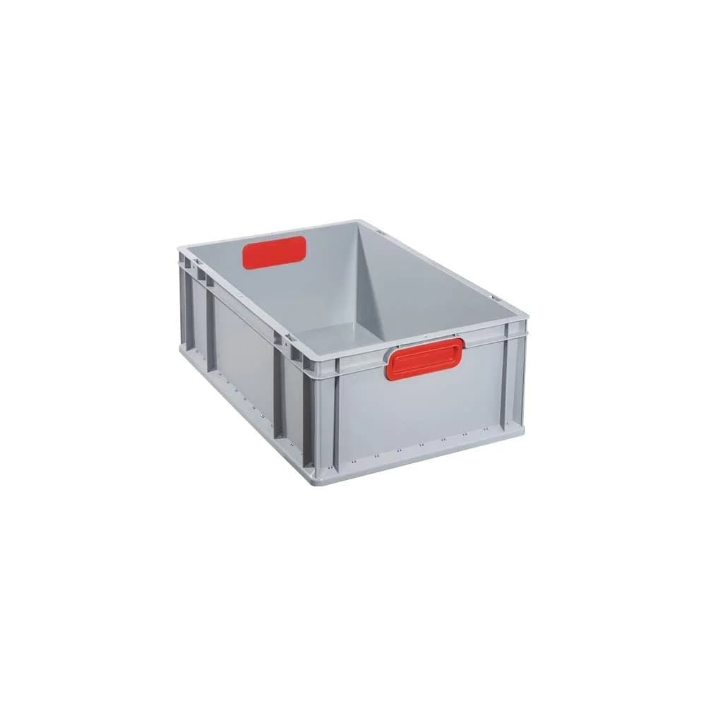 ALLIT EuroBox 622 600x400x220mm Griffe geschliffen grau/rot