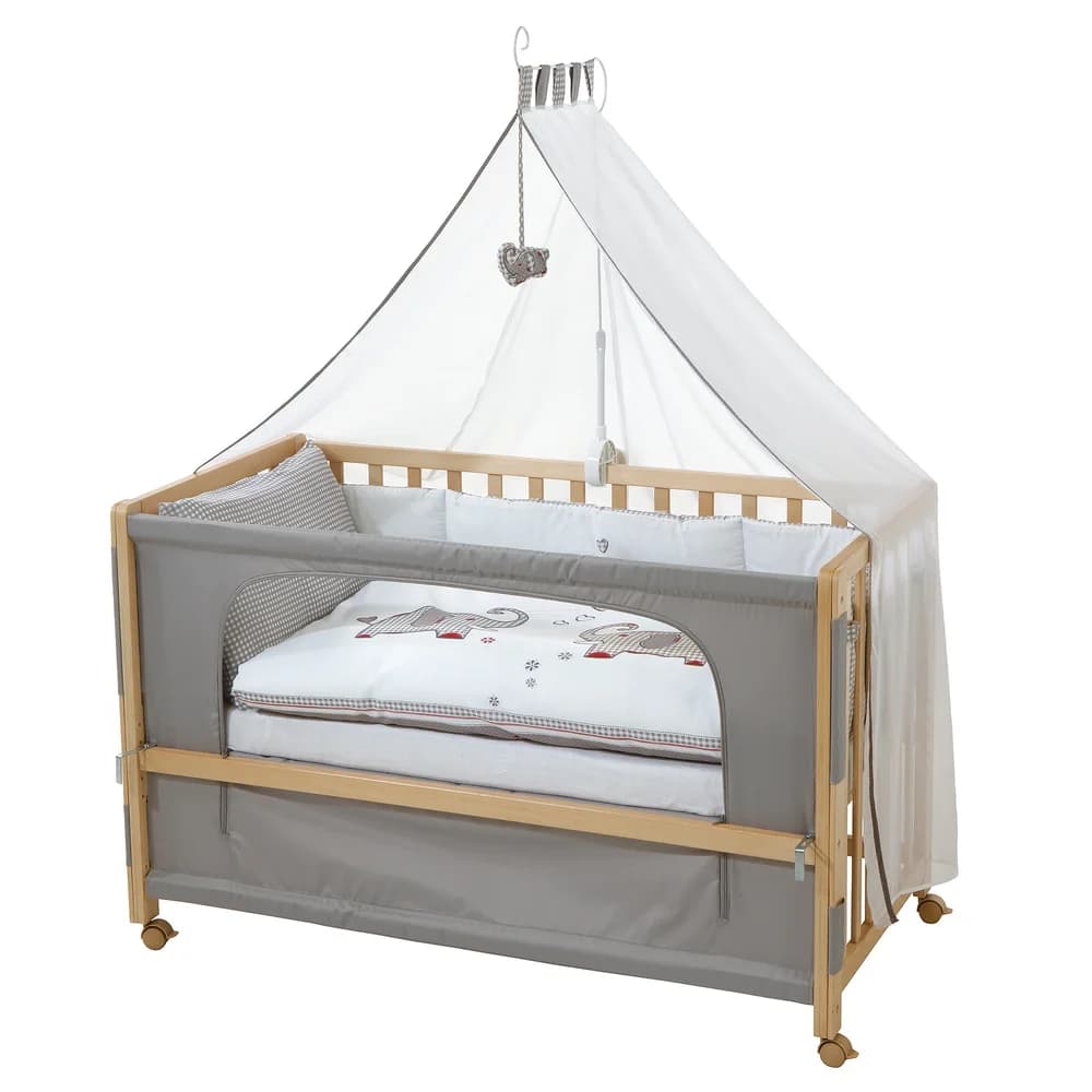 roba Beistellbett mit Ausstattung Jumbotwins 60x120 cm, grau