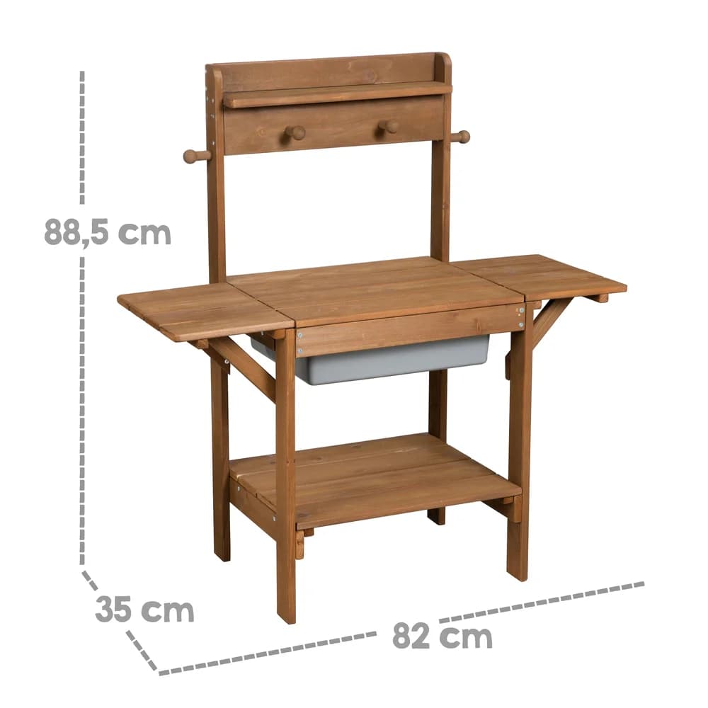 Roba Outdoor Matschküche ¦ holzfarben ¦ Maße (cm): B: 82 H: 88,5 T: 35.0