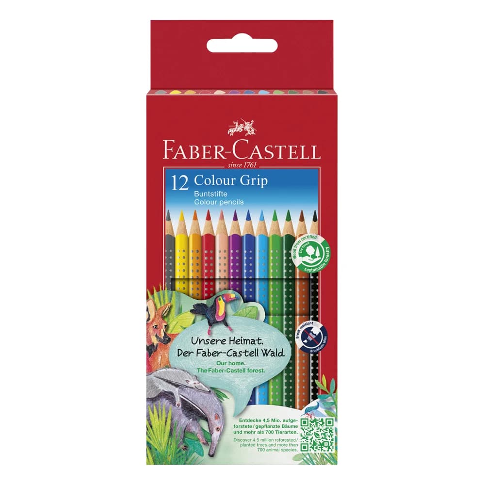 Faber-Castell Buntstift Colour Grip 12er in Kartonetui