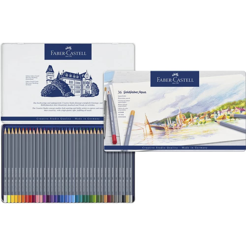 Faber-Castell Maltuch Aquarellstift Goldfaber sortiert im 36er Etui