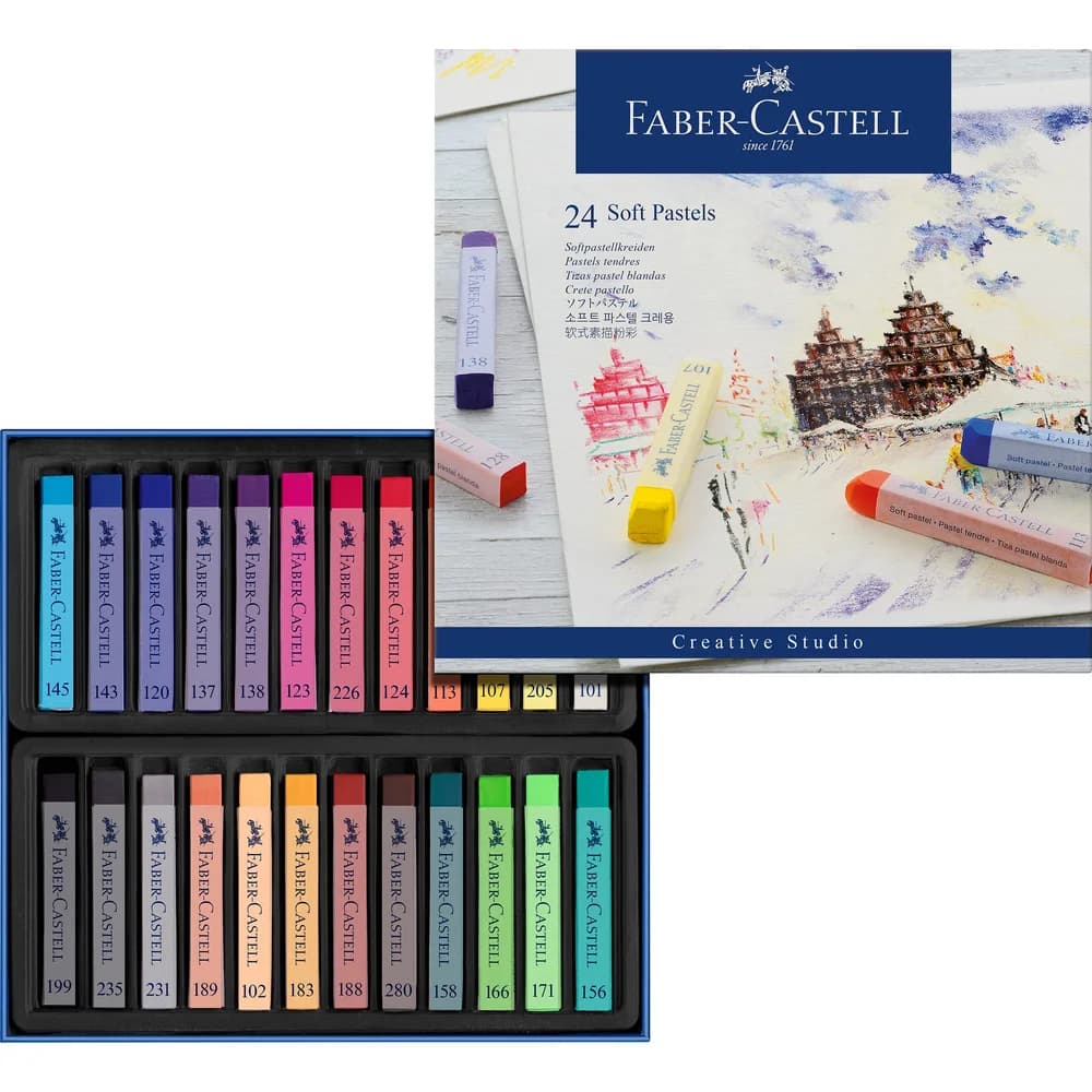 FABER-CASTELL Softpastellkreiden 24er Kartonetui