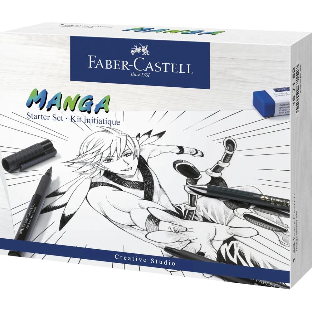 Faber-Castell Fineliner Manga, Starter Set schwarz