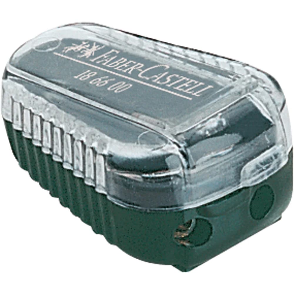 Faber-Castell 186600 Anspitzer Manueller Bleistiftspitzer Grün, Transparent