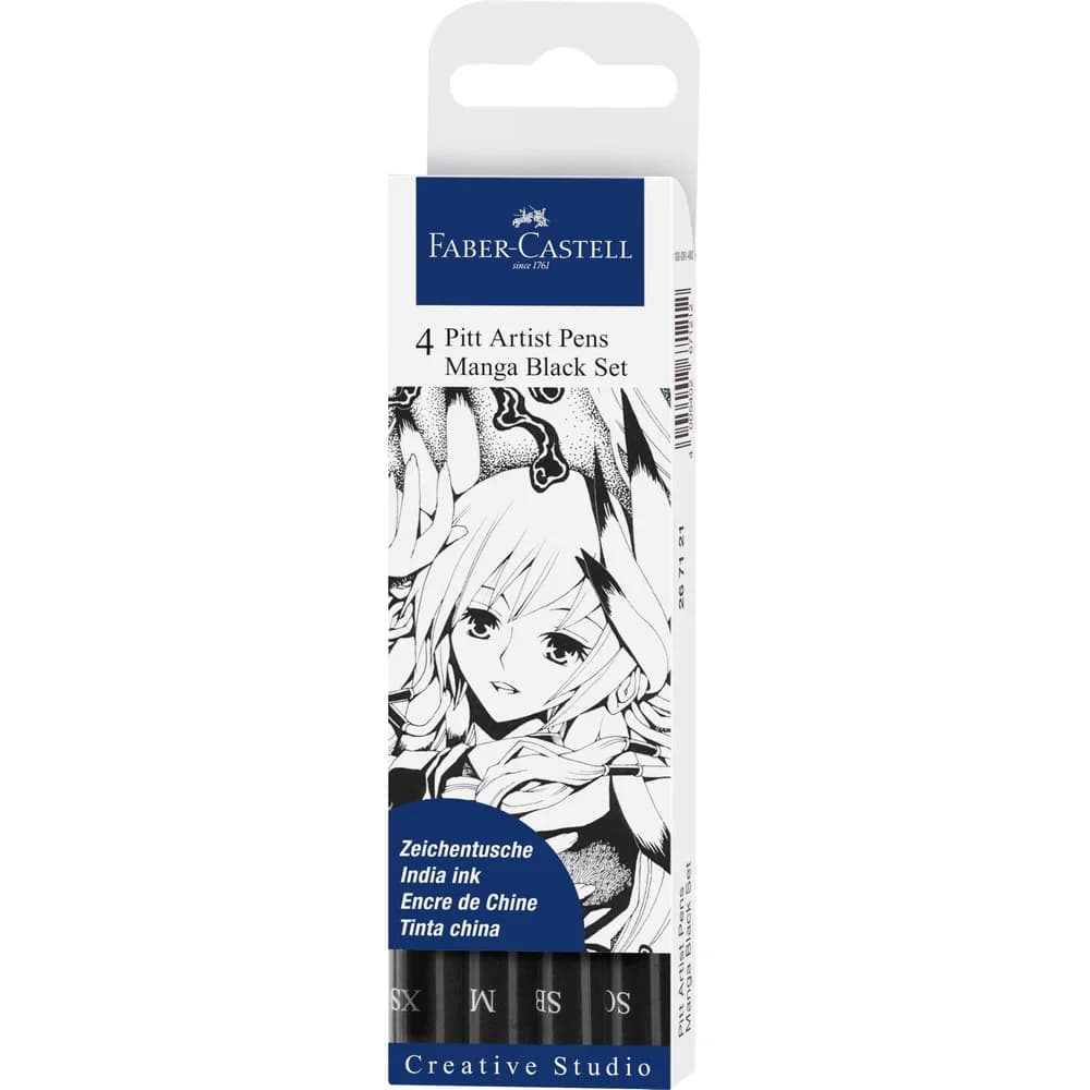 FABER-CASTELL Faber Castell Tuschestift Pitt Artist Pen Manga 4er