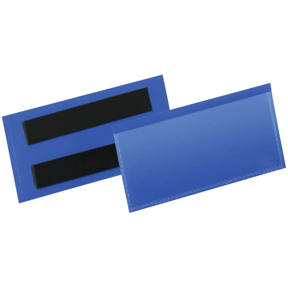 DURABLE 174107 - Etikettentasche, magnetisch, 100x38mm, blau, 50 Stück