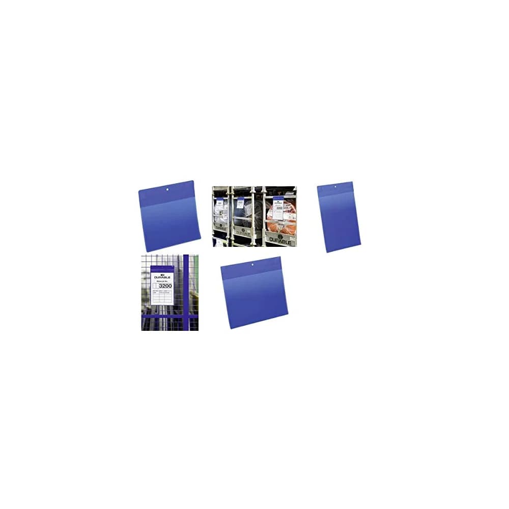 DURABLE 174807 - Magnettasche, Neodym, A4, quer, blau, 10 Stück