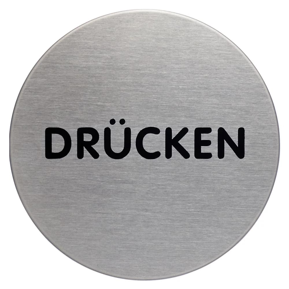 Durable Piktogramm PICTO 490061 DRÜCKEN metallic silber