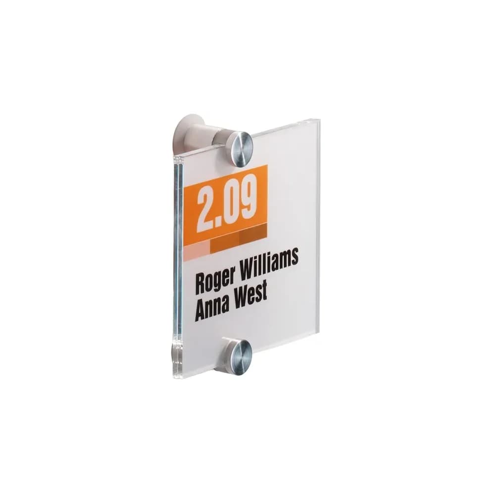 DURABLE Hinweisschild Türschild Crystal Sign 105x105mm farblos