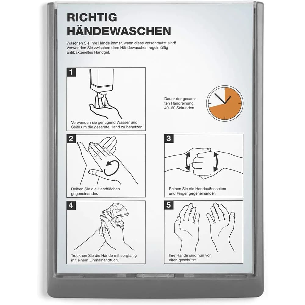 DURABLE Hinweisschild Türschild A4 graphit
