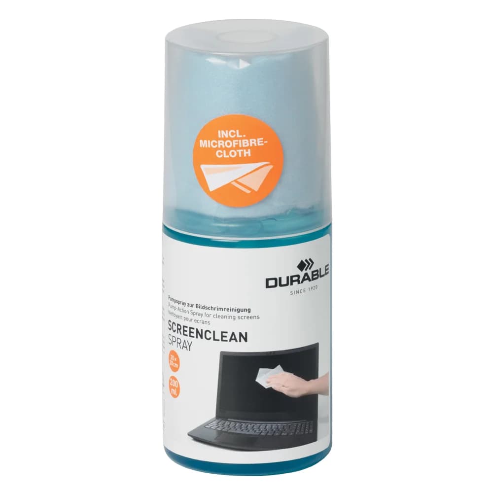 Durable SCREENCLEAN SPRAY 200ml Bildschirmreinigungsset 582300