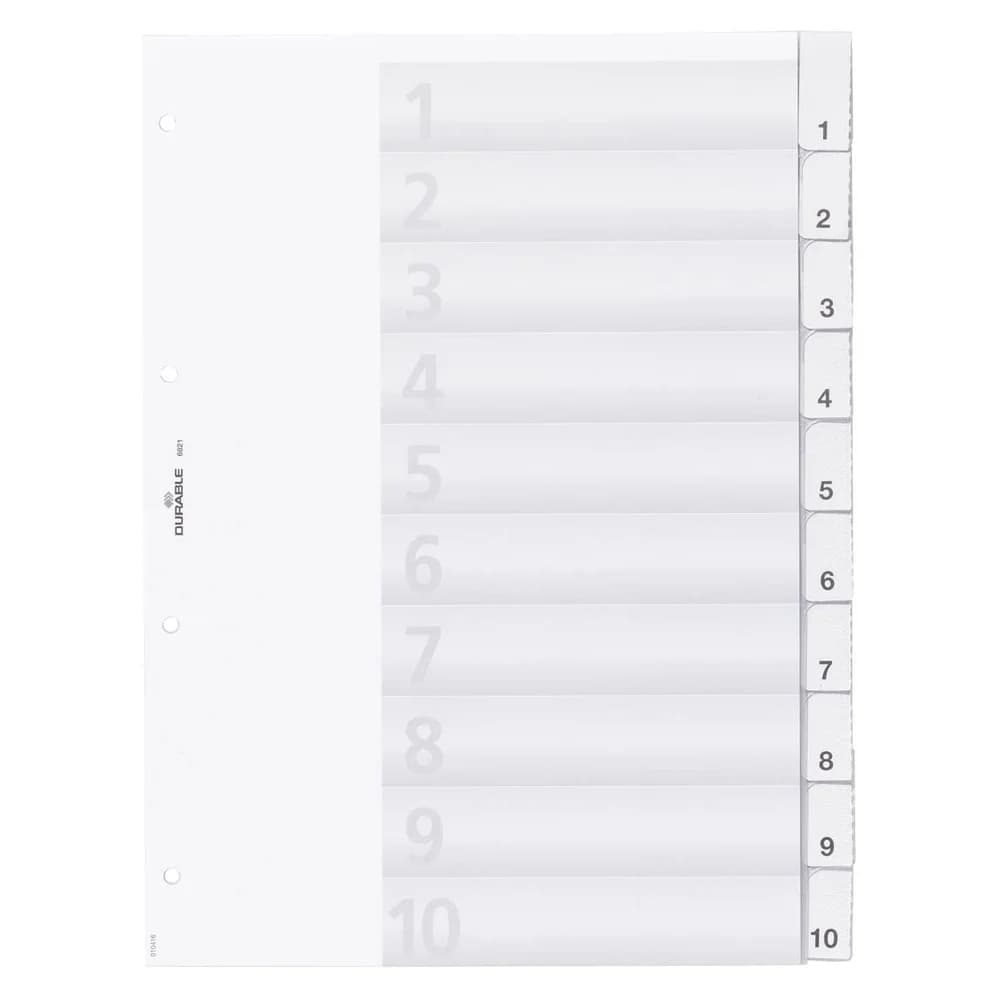 DURABLE Aktenordner Register A4 1-10 transparent