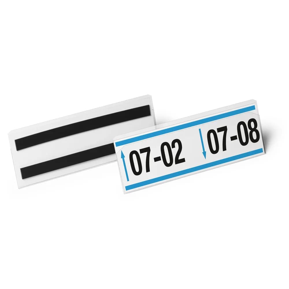 Durable Etikettentasche 1/2 A5 quer HardCover magnetisch transparent VE=10 Stück