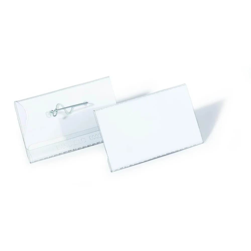 DURABLE Namensschilder Pin 7,5 x 4 cm Kunststoff 100 Stück