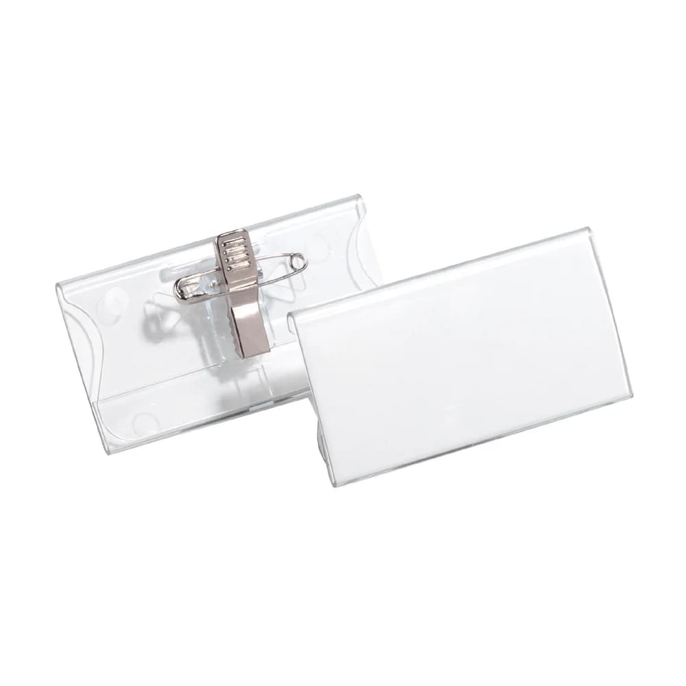 DURABLE Hinweisschild Namensschild 40x75mm mit Kombiklemme VE=25 Stück