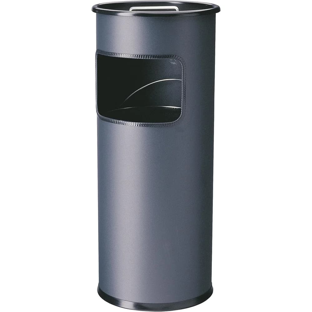 DURABLE Papierkorb Metall 17L rund mit Ascher