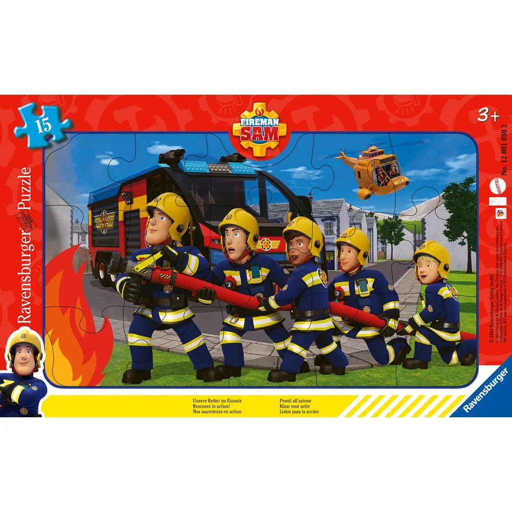 Ravensburger Puzzle 15 Teile Kinder Rahmen Puzzle Feuerwehrmann Sam im Einsatz 12001030, 1000 Puzzleteile