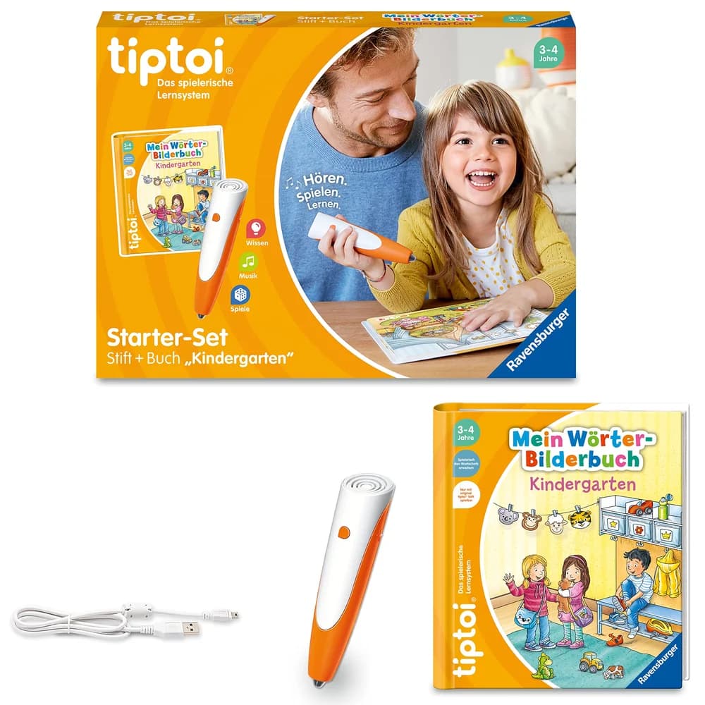 Ravensburger Lernspielzeug 00113 tiptoi Starter-Set Stift + Buch Kindergarten