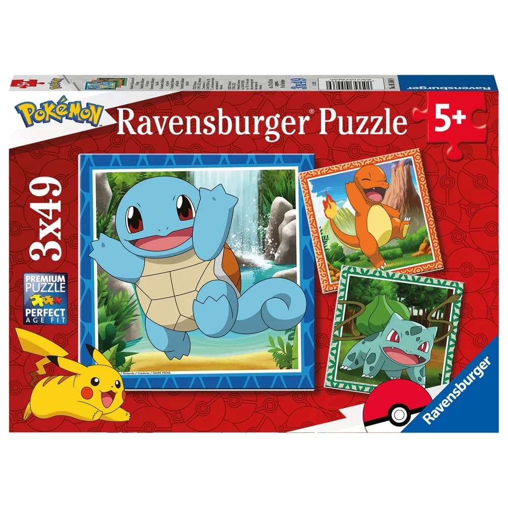 Ravensburger Puzzle Ravensburger Kinderpuzzle 05586 - Glumanda, Bisasam und Schiggy -..., 49 Puzzleteile