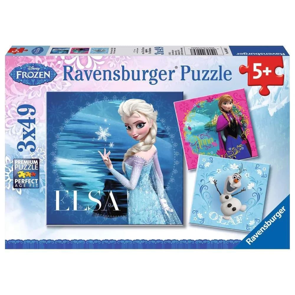Ravensburger Puzzle Disney Frozen Puzzle: Elsa, Anna & Olaf, 3x49tlg., Puzzleteile