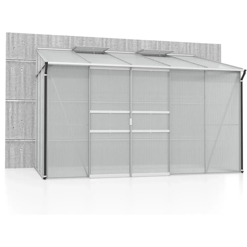 Vitavia Anlehn-Gewächshaus "Osiris 6500",aluminium eloxiert,6,5 m2
