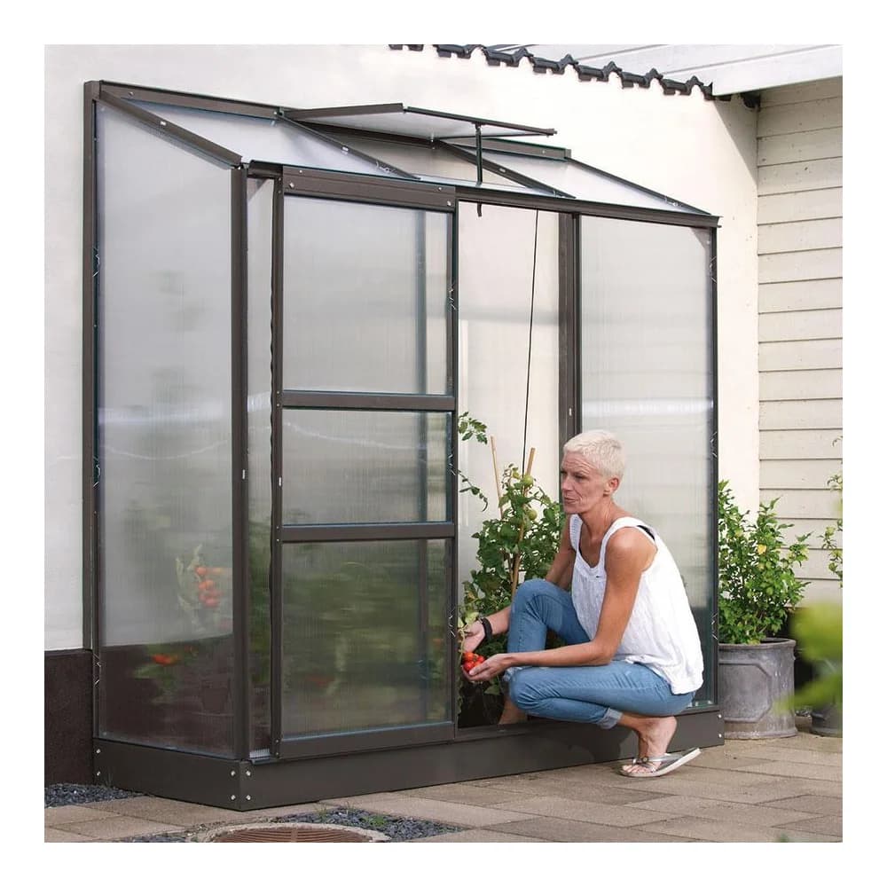 Vitavia Anlehn-Gewächshaus "Styx 1300",schwarz,1,3 m2