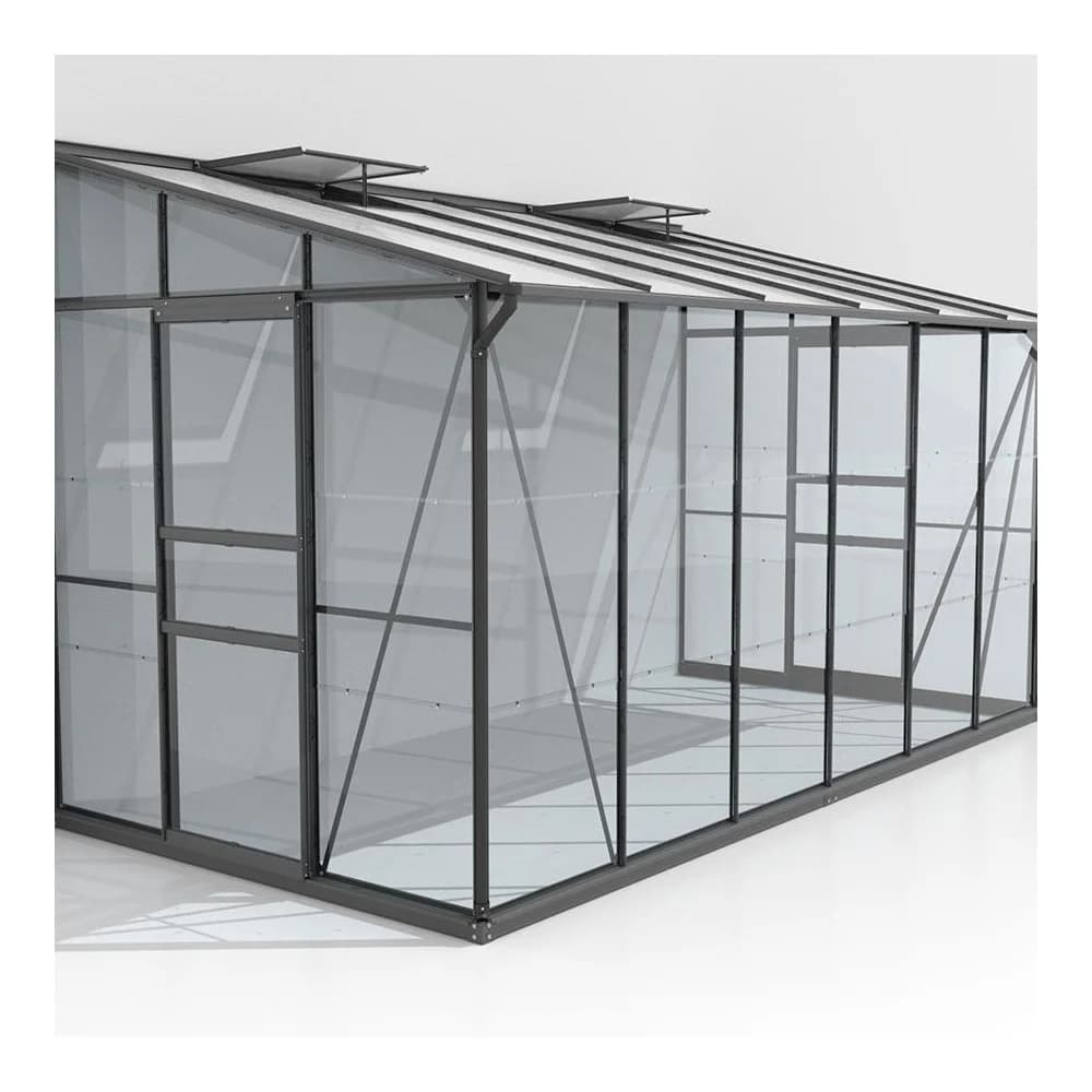 Vitavia Anlehn-Gewächshaus "Osiris 7800",schwarz,7,8 m2
