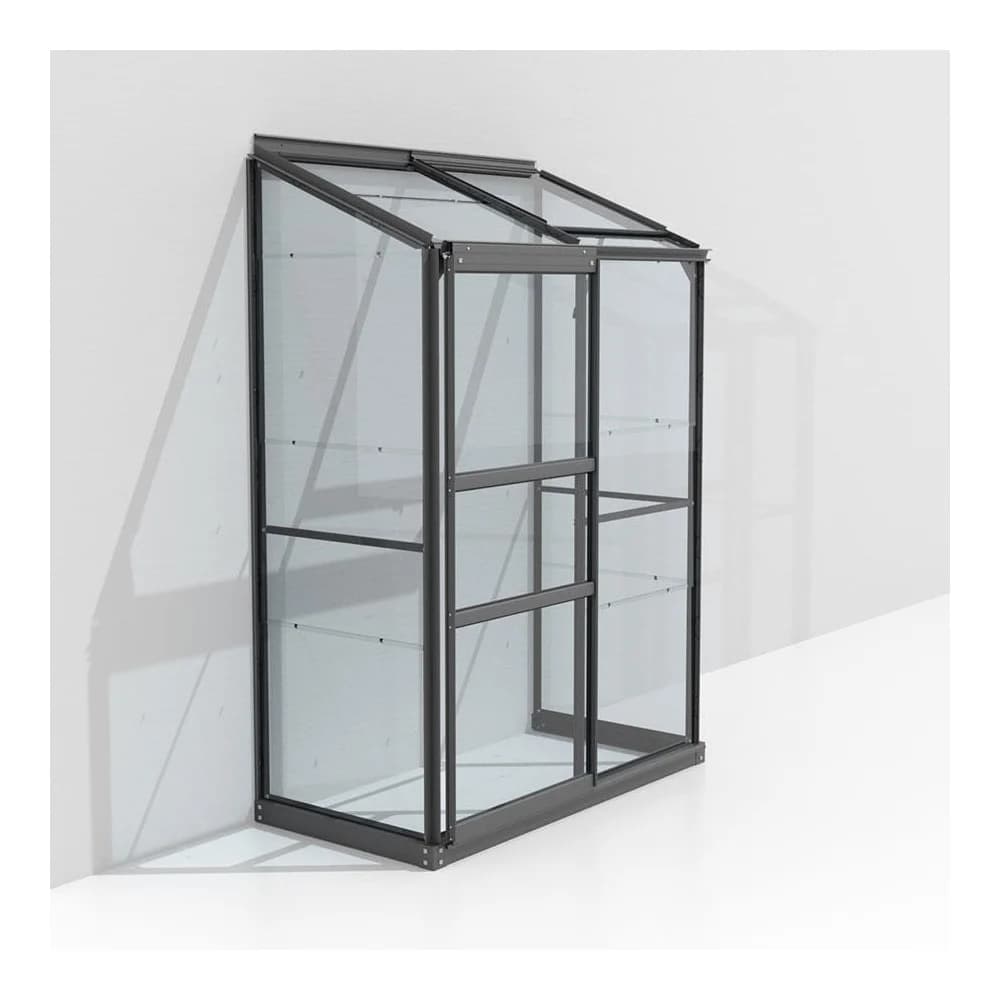 Vitavia Anglehngewächshaus Styx 900 Einscheibensicherheitsglas Schwarz