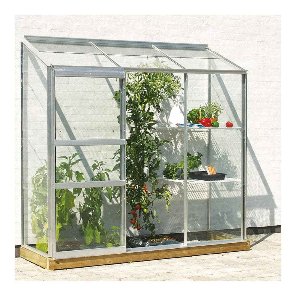 Vitavia Anlehn-Gewächshaus "Styx 1300",aluminium eloxiert,1,3 m2