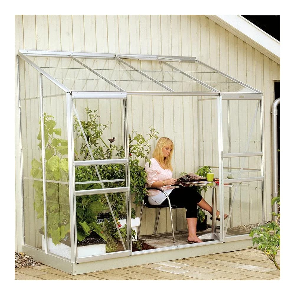 Vitavia Anlehn-Gewächshaus "Styx 3300",aluminium eloxiert,3,3 m2
