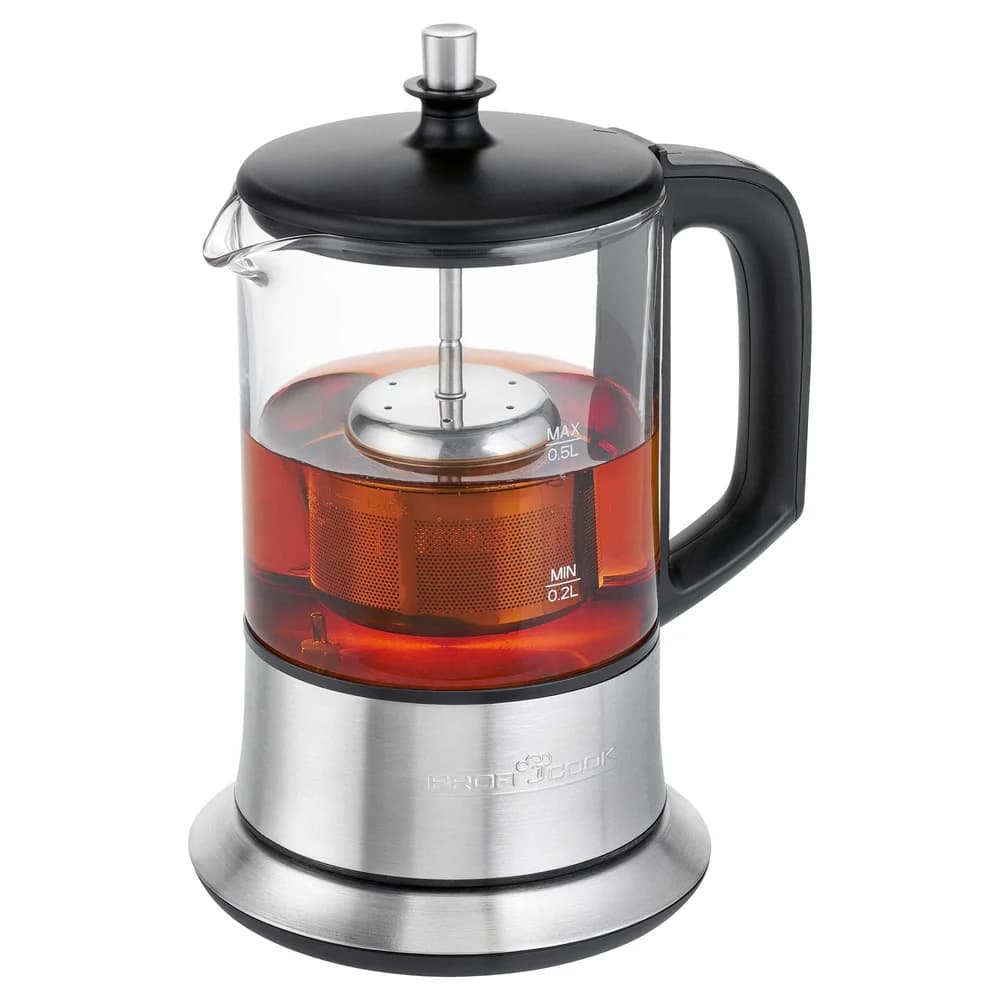 ProfiCook Wasserkocher PC-TK 1165, 2in1 Wasserkocher & Teekocher in Einem