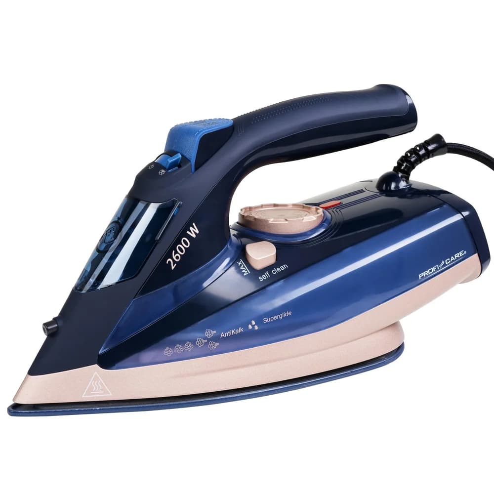 ProfiCare Dampfbügeleisen rosé 2600W Dampfbügeleisen Keramiksohle 331260