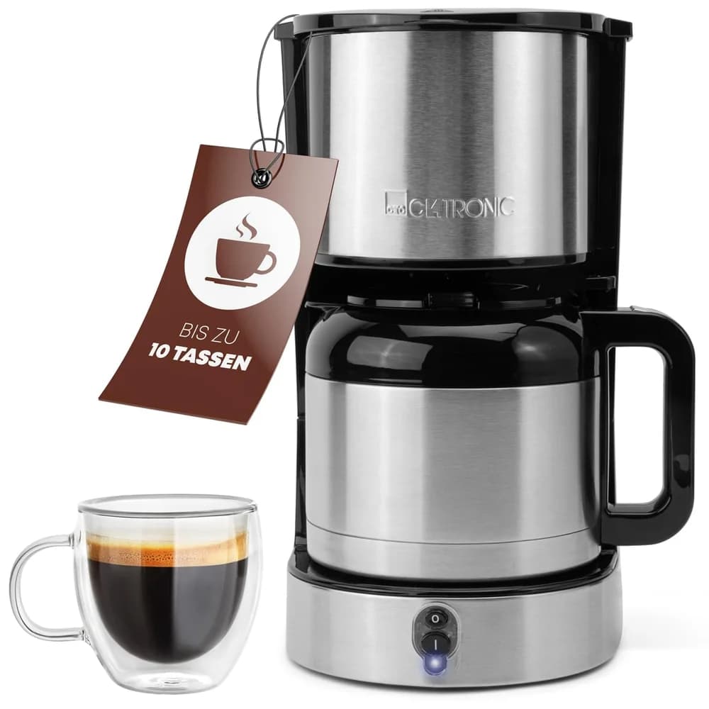 CLATRONIC KA 3805 Kaffeemaschine silber/schwarz