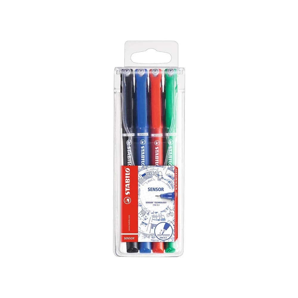 Stabilo 4er-Pack Fineliner »Sensor« blau