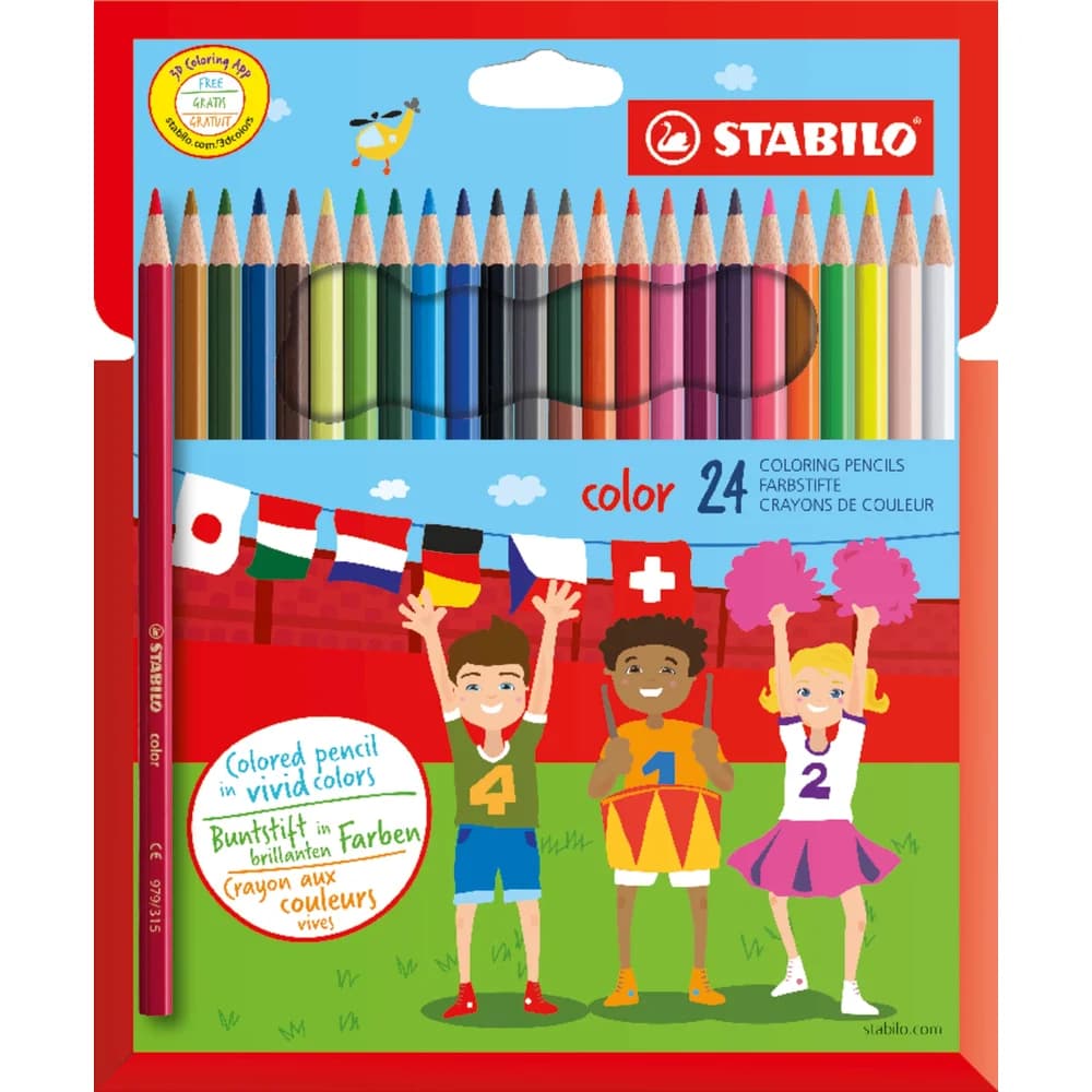 STABILO Buntstift STABILO Buntstifte color 17,5cm 24 Stück Kartonetui