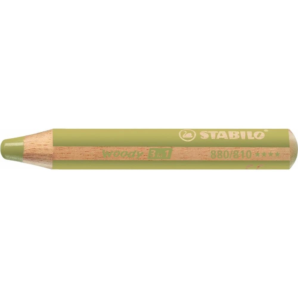 STABILO Buntstift Holzfarbstift woody 3 in 1 gold