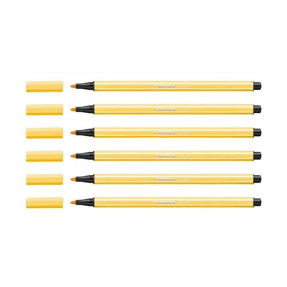 STABILO Pen 68 Fasermaler, 1 mm, gelb