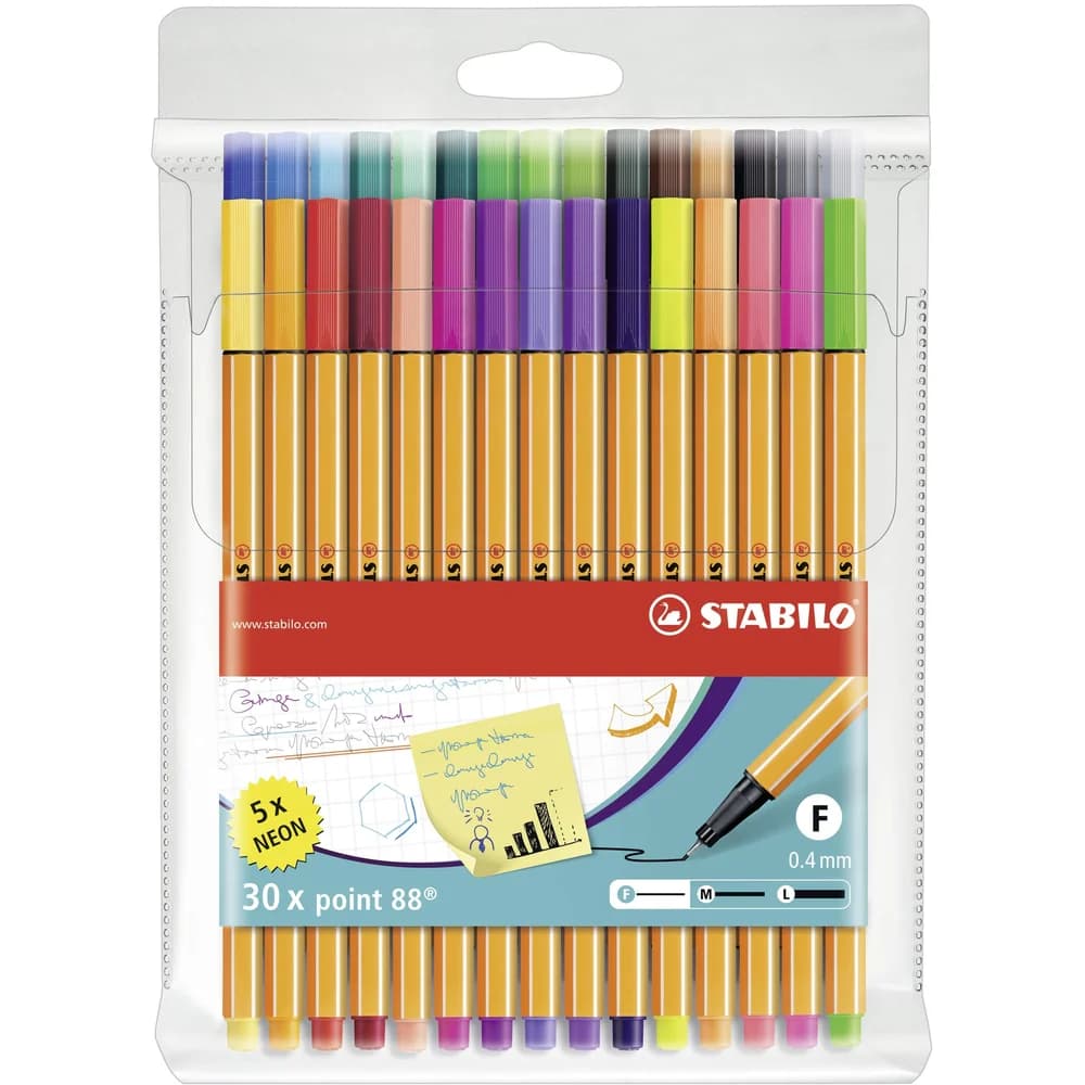 STABILO Fineliner point 88 Etui mit 30 Stiften