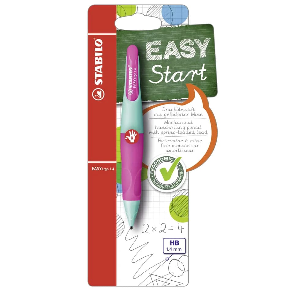 STABILO Ergonomischer Druckbleistift EASYergo 1.4, türkis/neonpink, R
