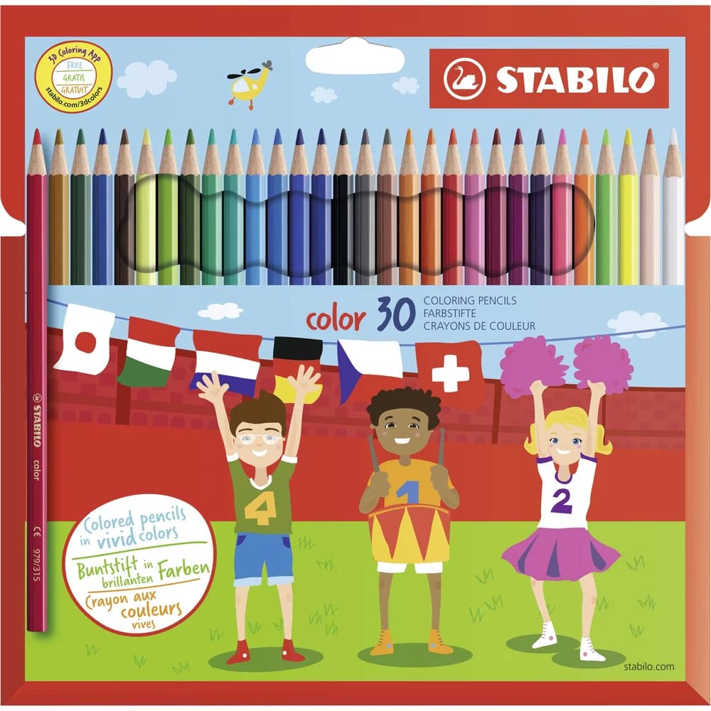 STABILO Buntstift STABILO Buntstifte color, sechseckig, 30er Karton-Etui