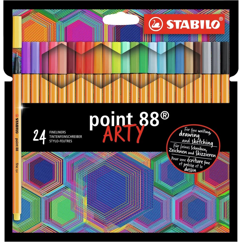 STABILO Folienstift STABILO Fineliner point 88 ARTY 8824/1-20 04mm sort 24St