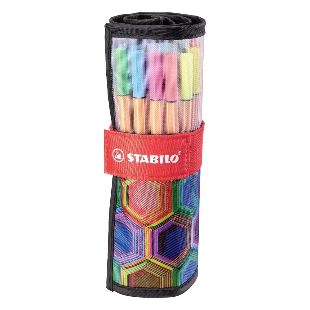 STABILO Fineliner Point 88 Roller- Set Arty Edition 25er Klett-/Reissverschluss