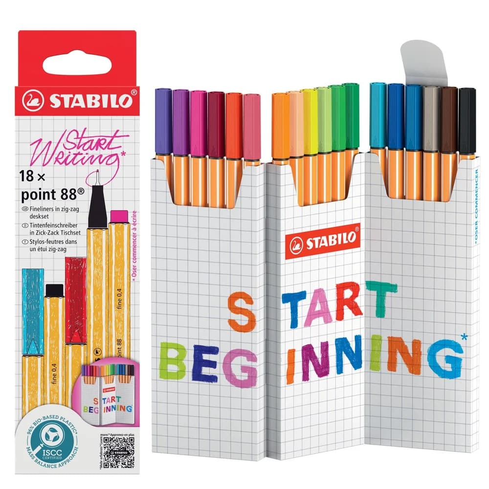 STABILO point 88 Fineliner Nadelspitze Farbig sortiert 8818/5 18 Stück